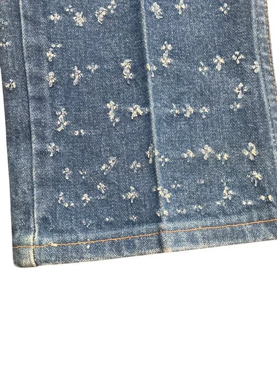 Vintage Wrangler Cowboy Cut Straight Leg Printed Women’s Jeans 31x36 USA Talon - Picture 13 of 15